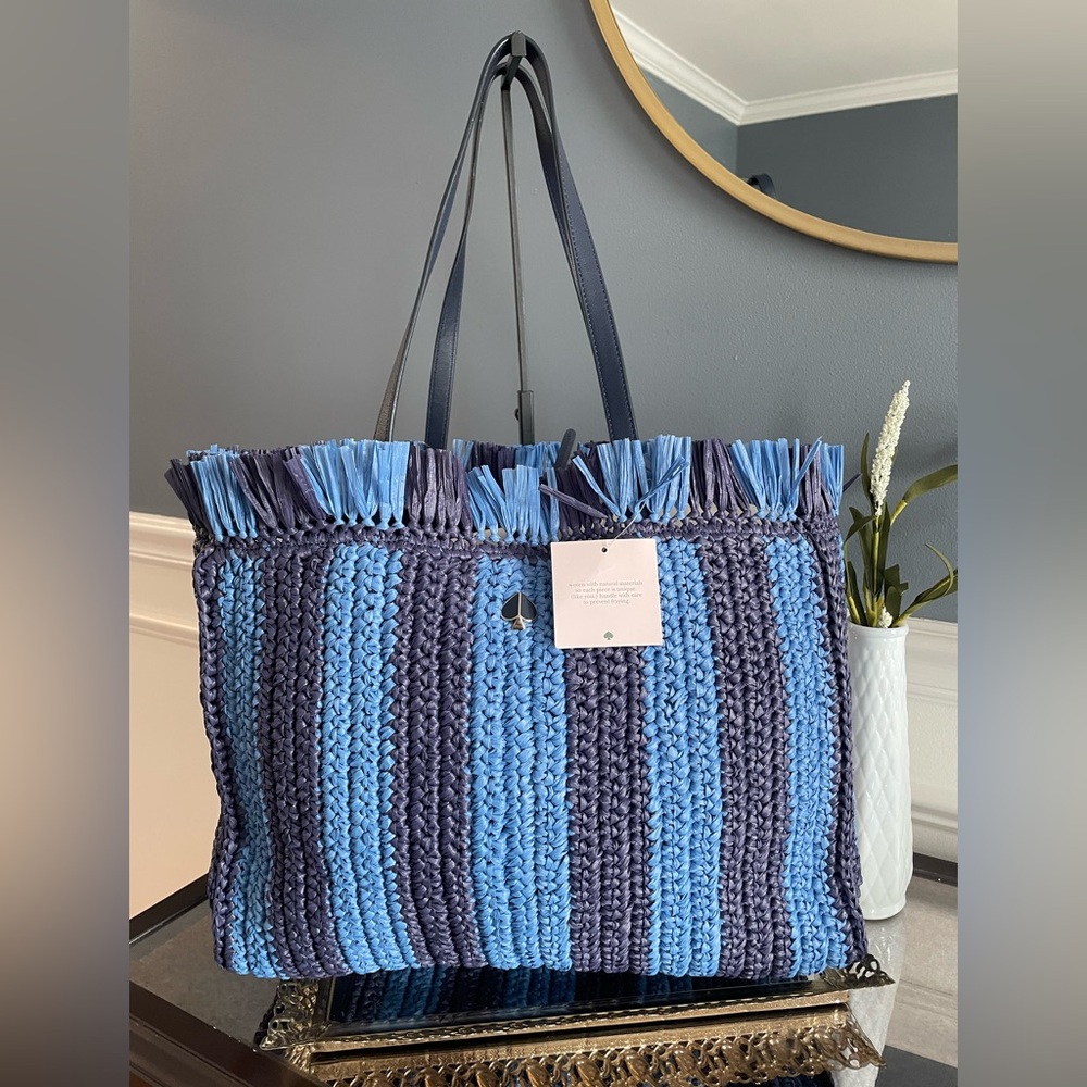 Kate Spade Sam Straw woven Bag- NEW